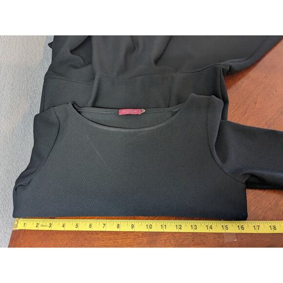 Isaac Mizrahi Little Black Dress 6 Flare ALine Simple‎ Classic Boat Neck Pleated - Picture 6 of 12